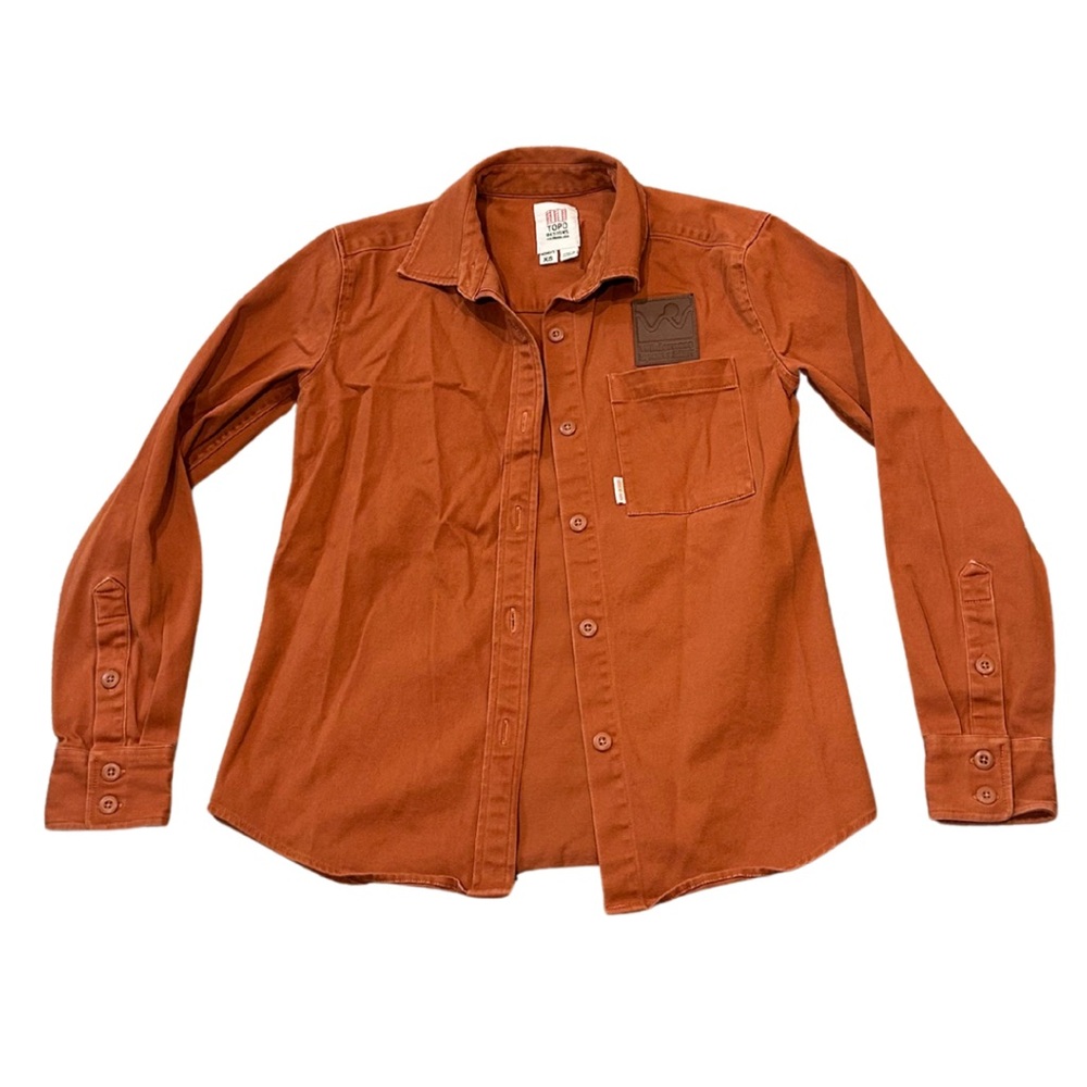 Topo Designs Women’s Long Sleeve Button Down Dirt Shirt | Orange/Rust | XS